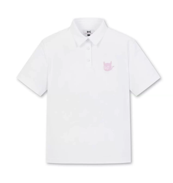 WAAC Illusion White women’s golf polo front view