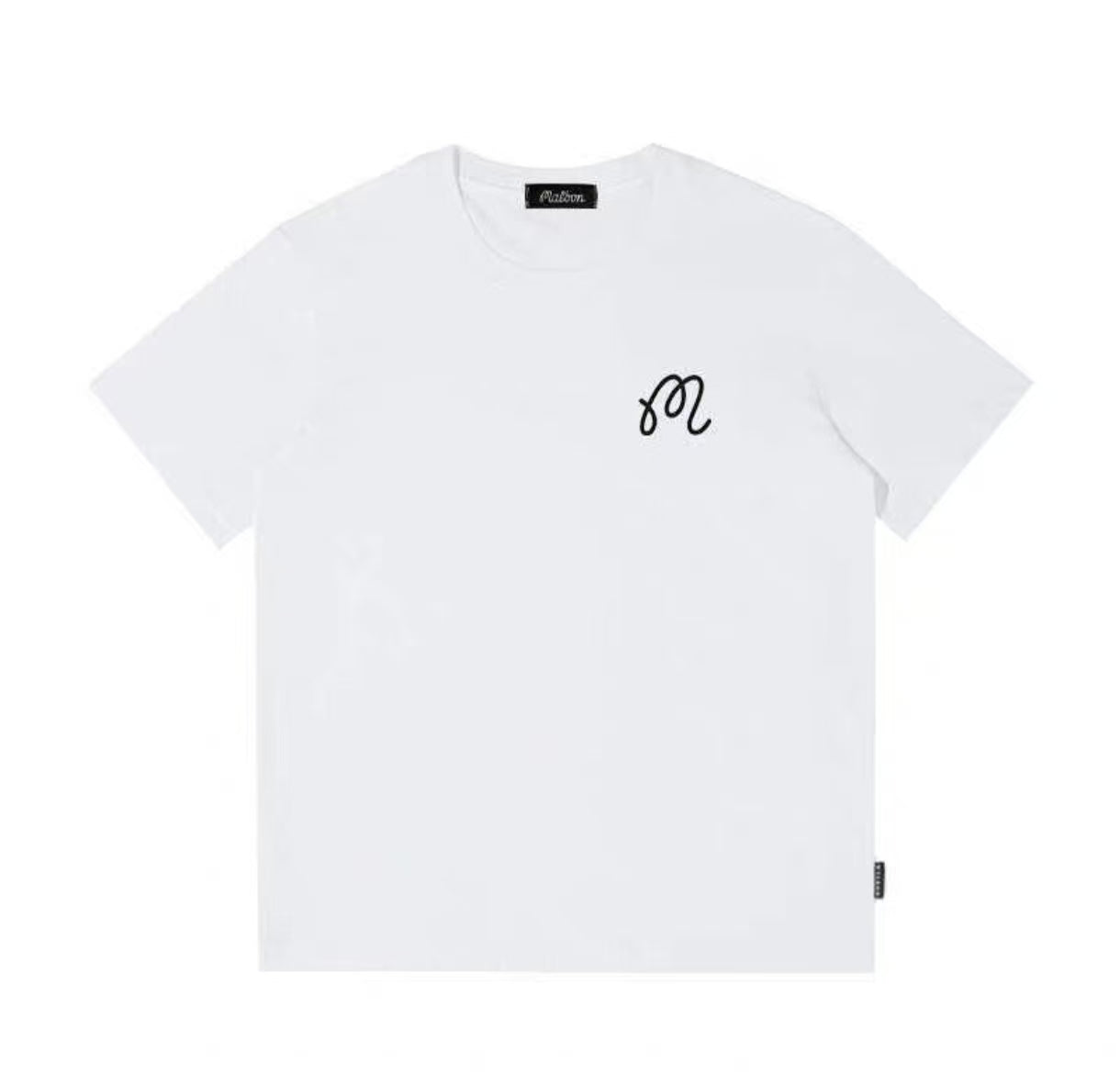 Malbon men's white cotton golf T-shirt front view