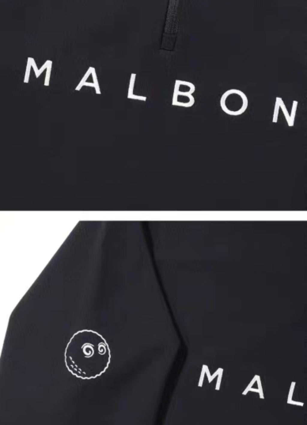 Malbon men's long sleeve half-zip golf sweatshirt in Black - image 5