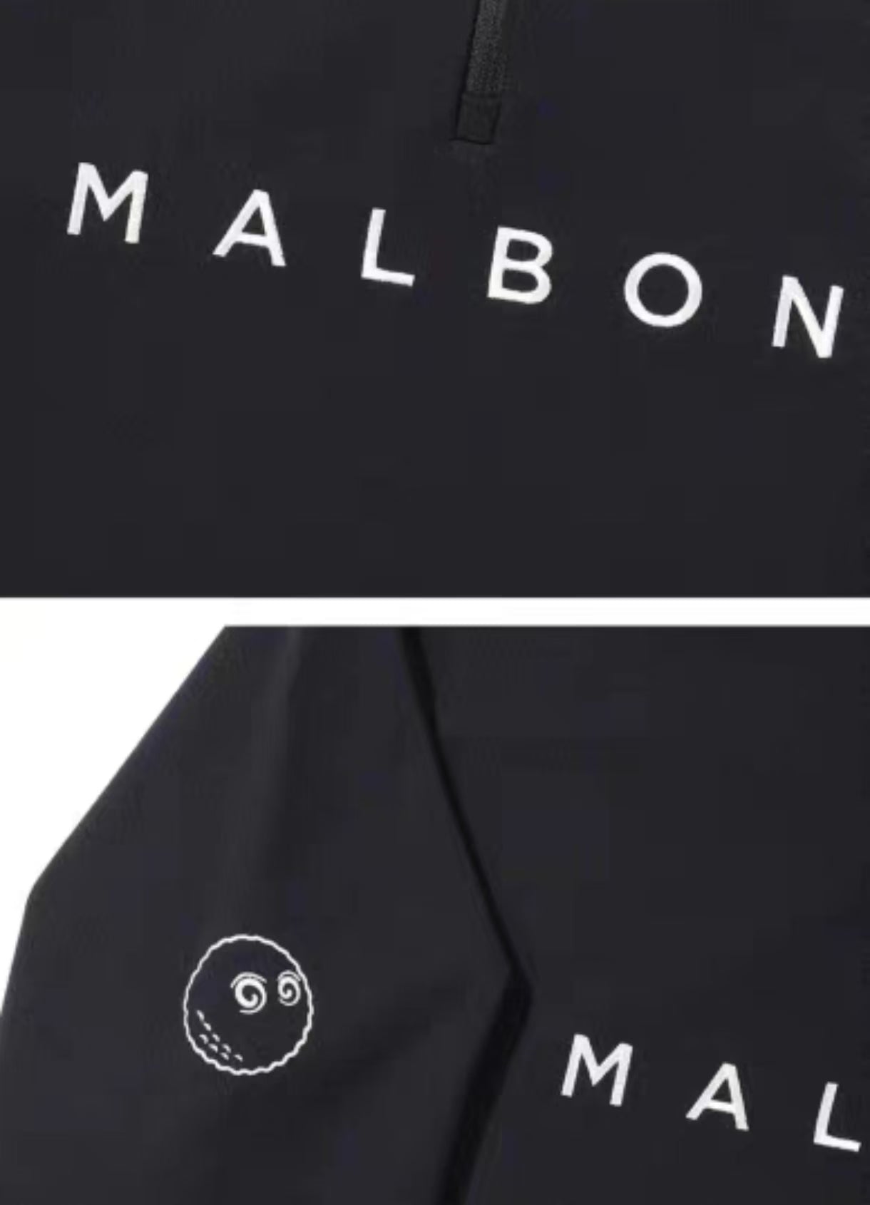 Malbon men's long sleeve half-zip golf sweatshirt in Black - image 5