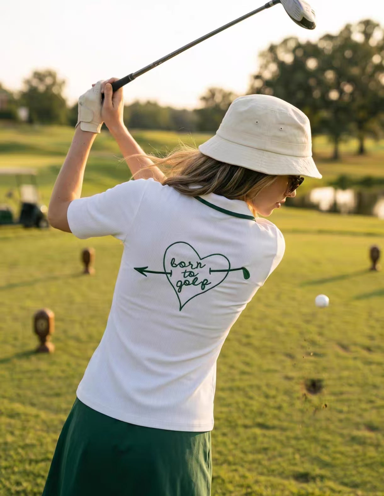 Devereux Women’s Summer White Quarter-Zip Golf Polo Shirt