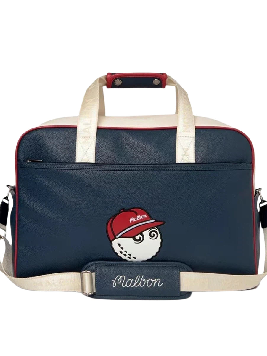 Malbon Golf Boston Bag - Premium PU Leather Duffle Bag with Shoe Compartment