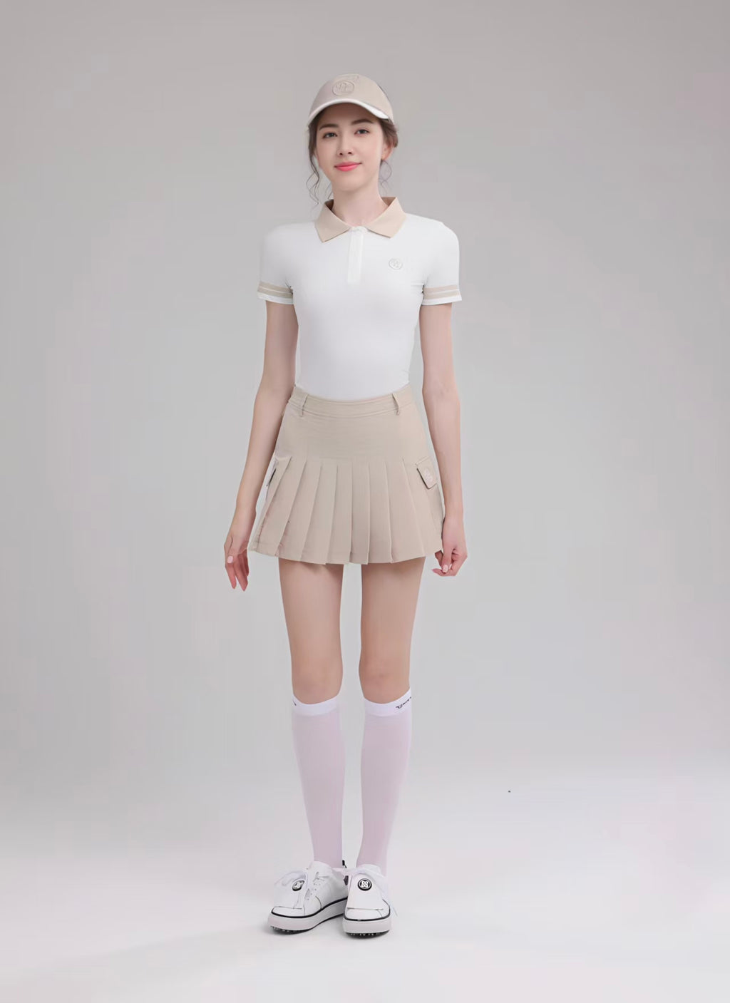 Women’s Summer Quick-Dry Golf Tennis Shirt Skirt Set
