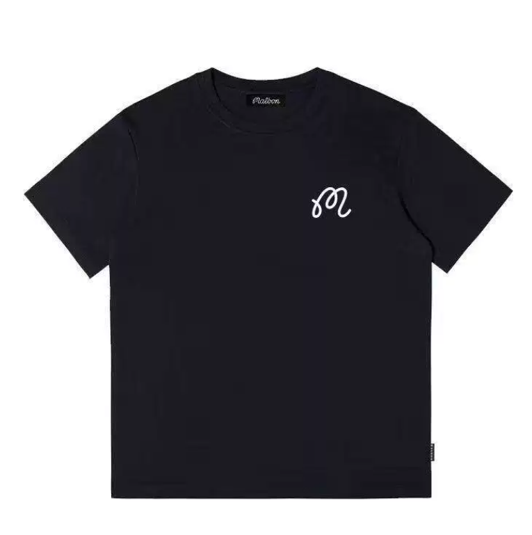 Malbon unisex breathable casual athletic golf T-shirt in Black, front view