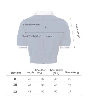 Malbon Women Golf Knit Polo Shirt Embroidered Tee Grey size chart