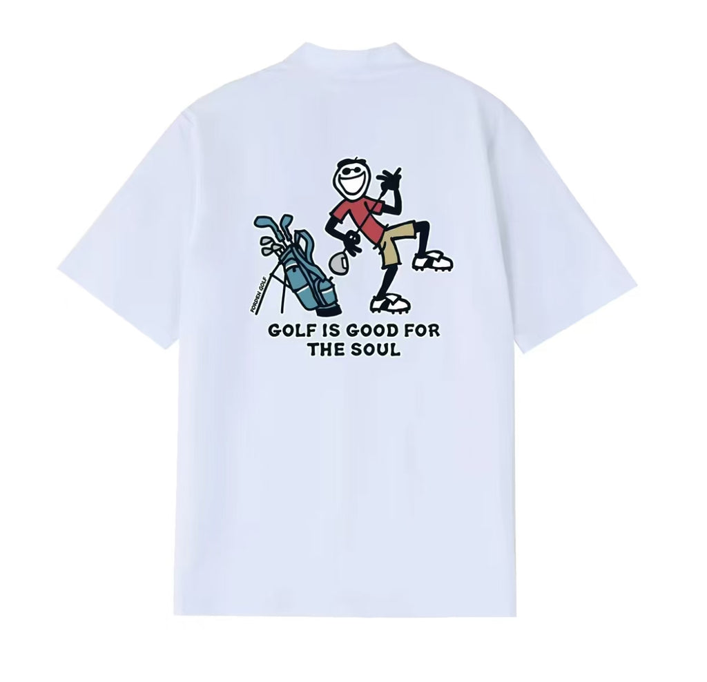 Forden Golf Men’s Cooling Quick-Dry Graphic Mock Neck T-Shirt