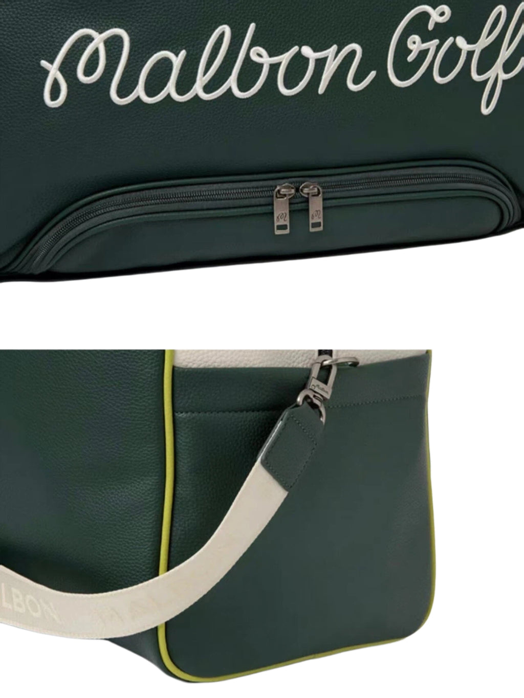 Malbon Golf Boston Bag - Premium PU Leather Duffle Bag with Shoe Compartment