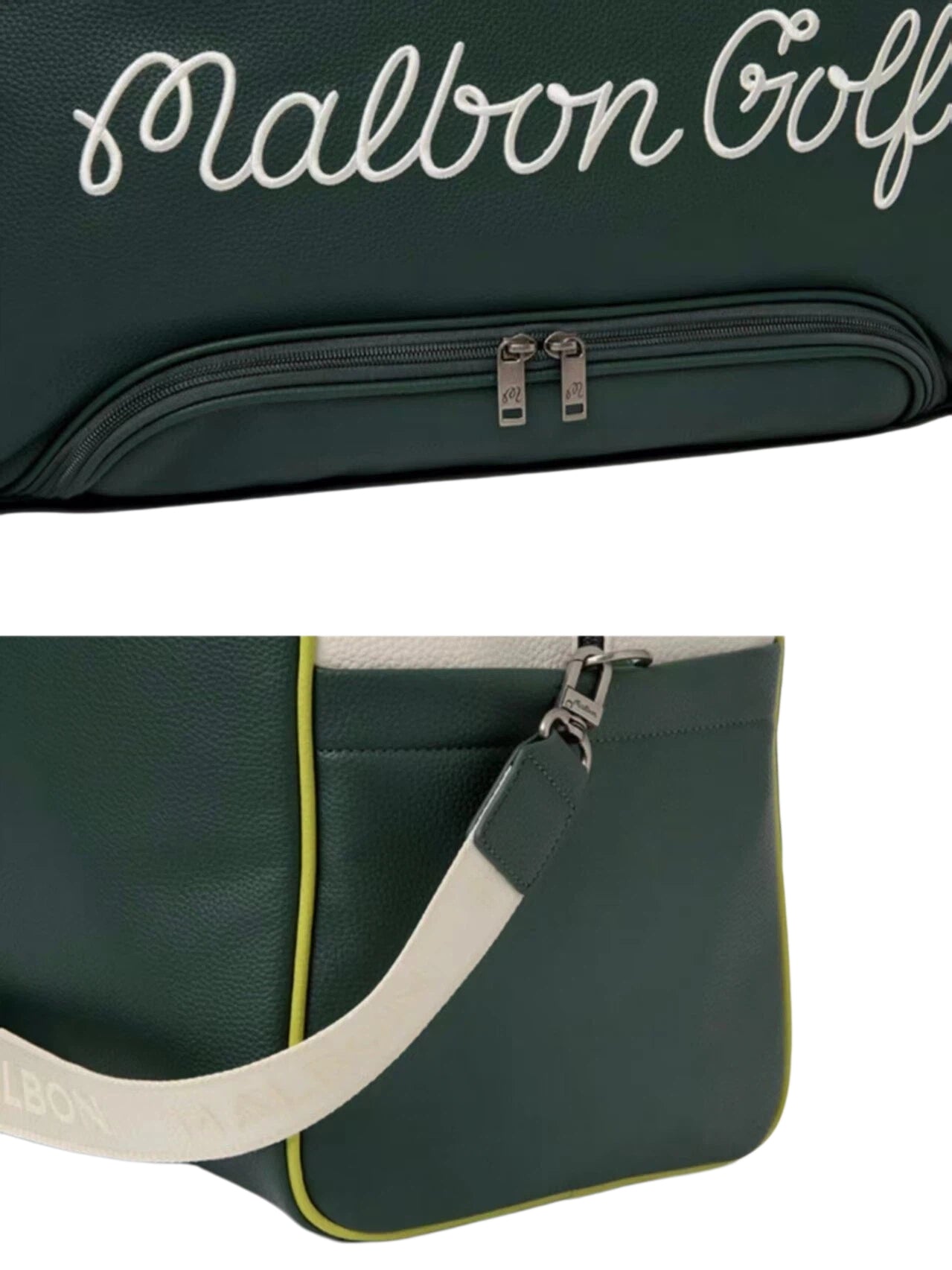 Malbon Golf Boston Bag - Premium PU Leather Duffle Bag with Shoe Compartment