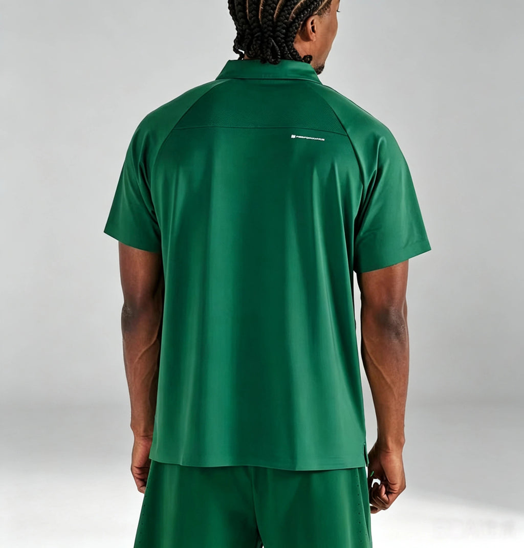 Malbon Golf Quarter-Zip Polo Shirt