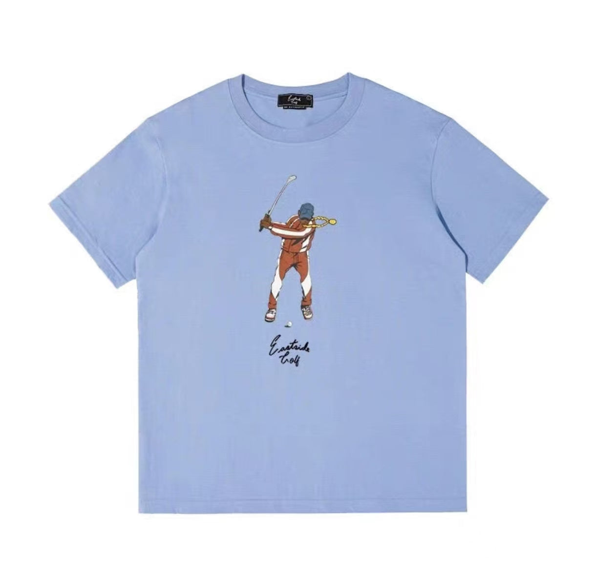 Eastside Golf Blue athletic T-shirt front view