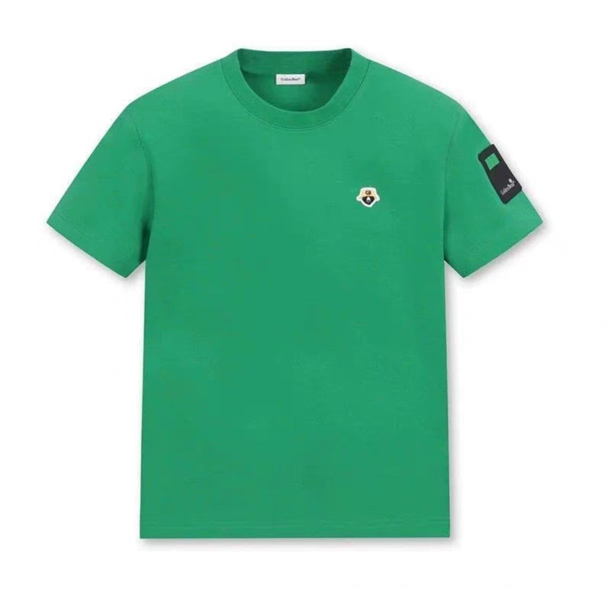 Golden Bear Green embroidered golf T-shirt front view