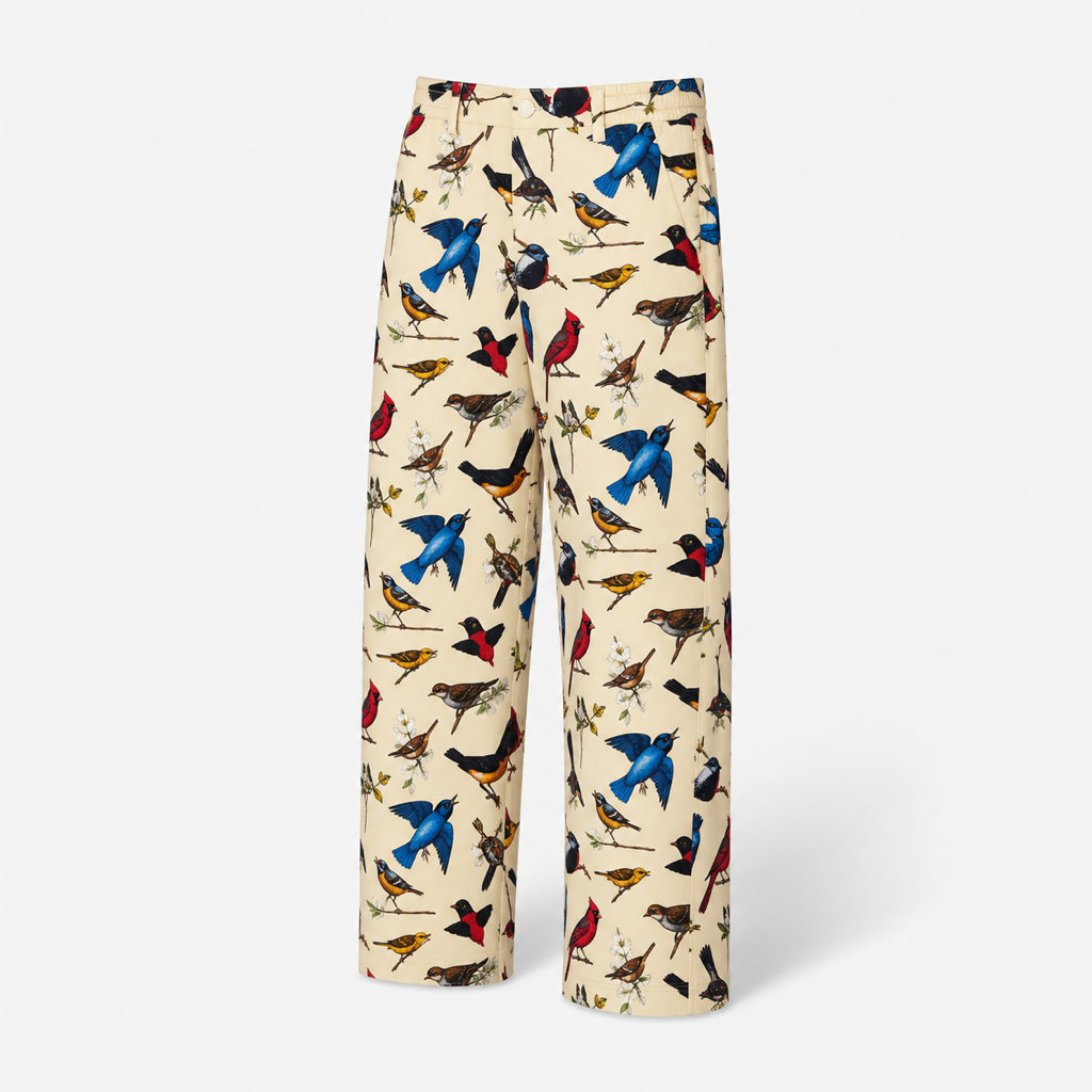 Malbon Birds Of Georgia Magnolia Pant Bird Print Bird Print front product view