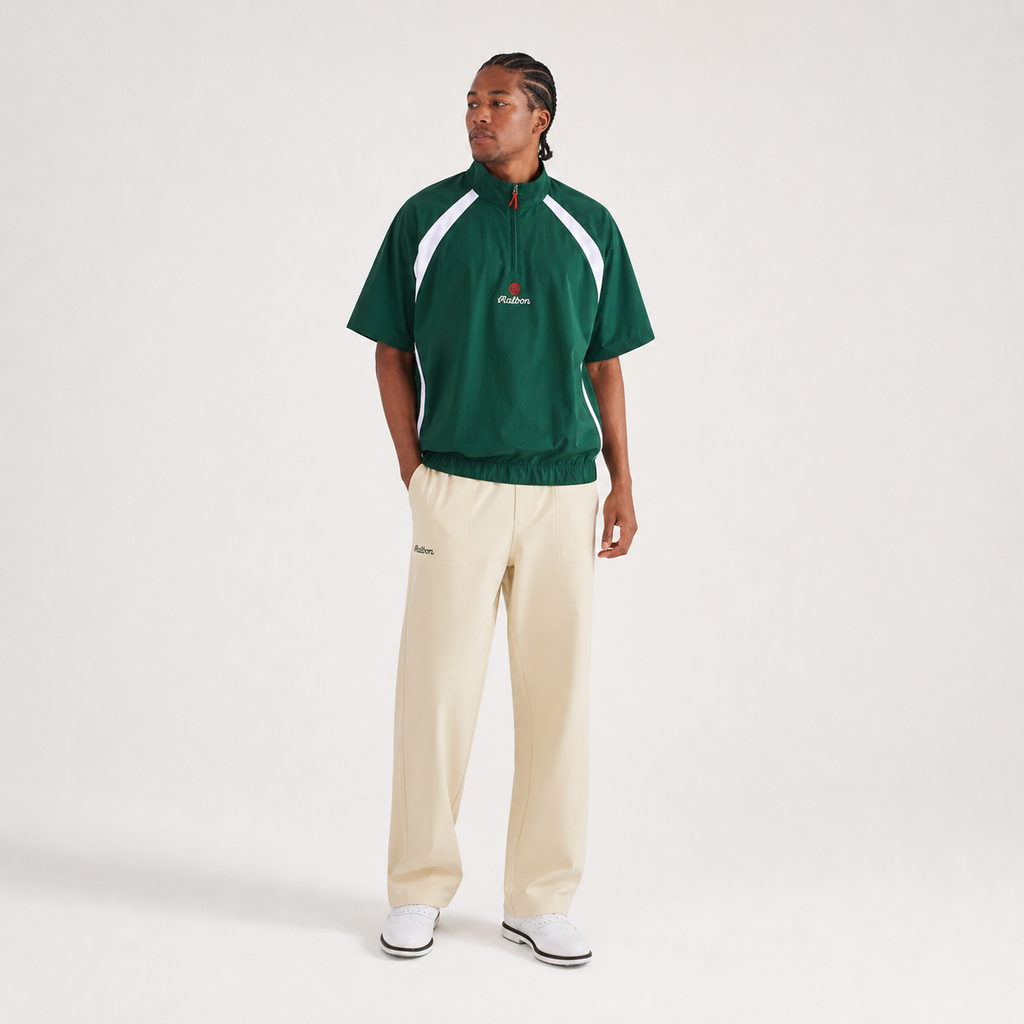 Malbon CLOT Windshirt Green angle view