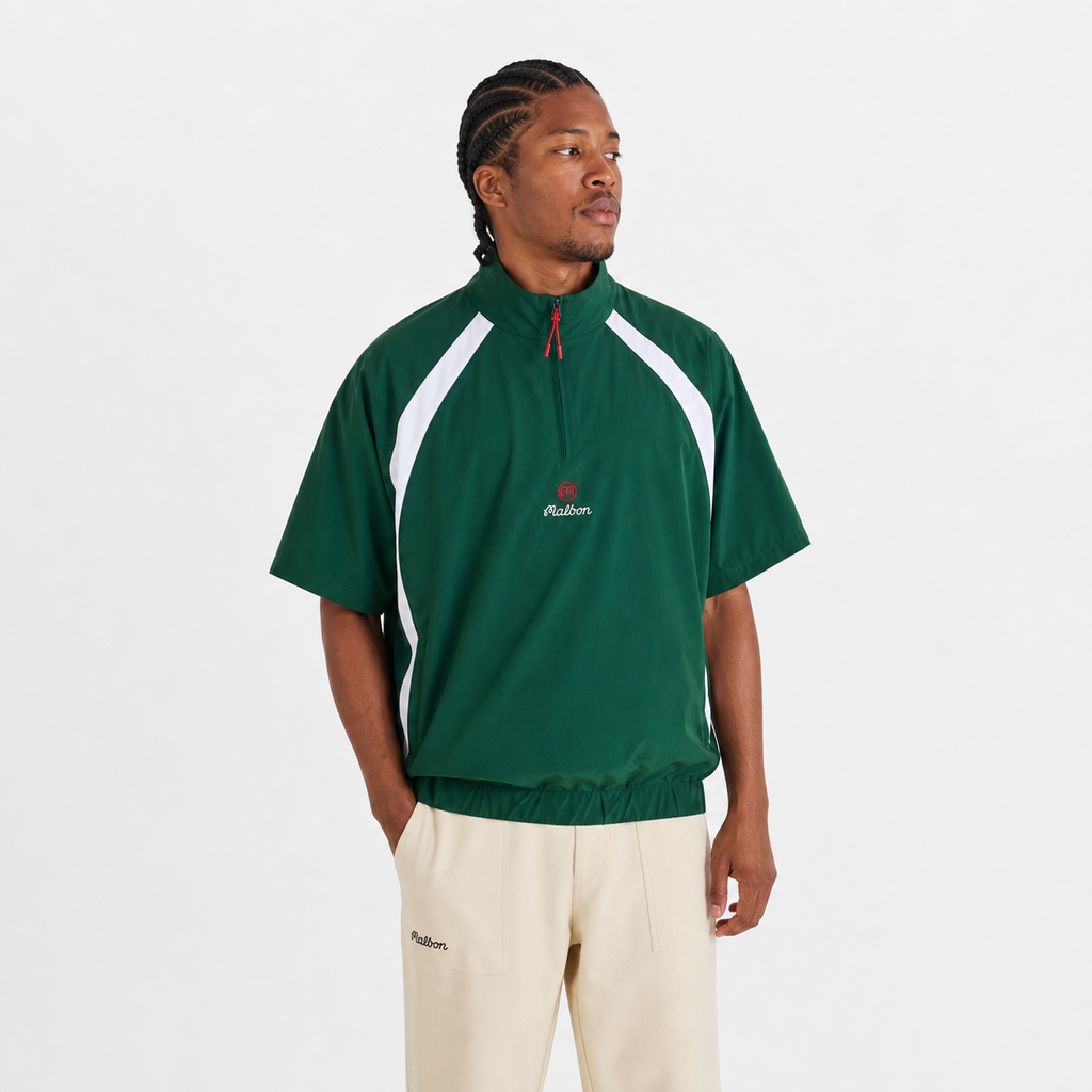 Malbon CLOT Windshirt Green back view