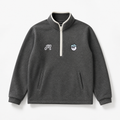 Malbon grey quarter zip golf pullover front view