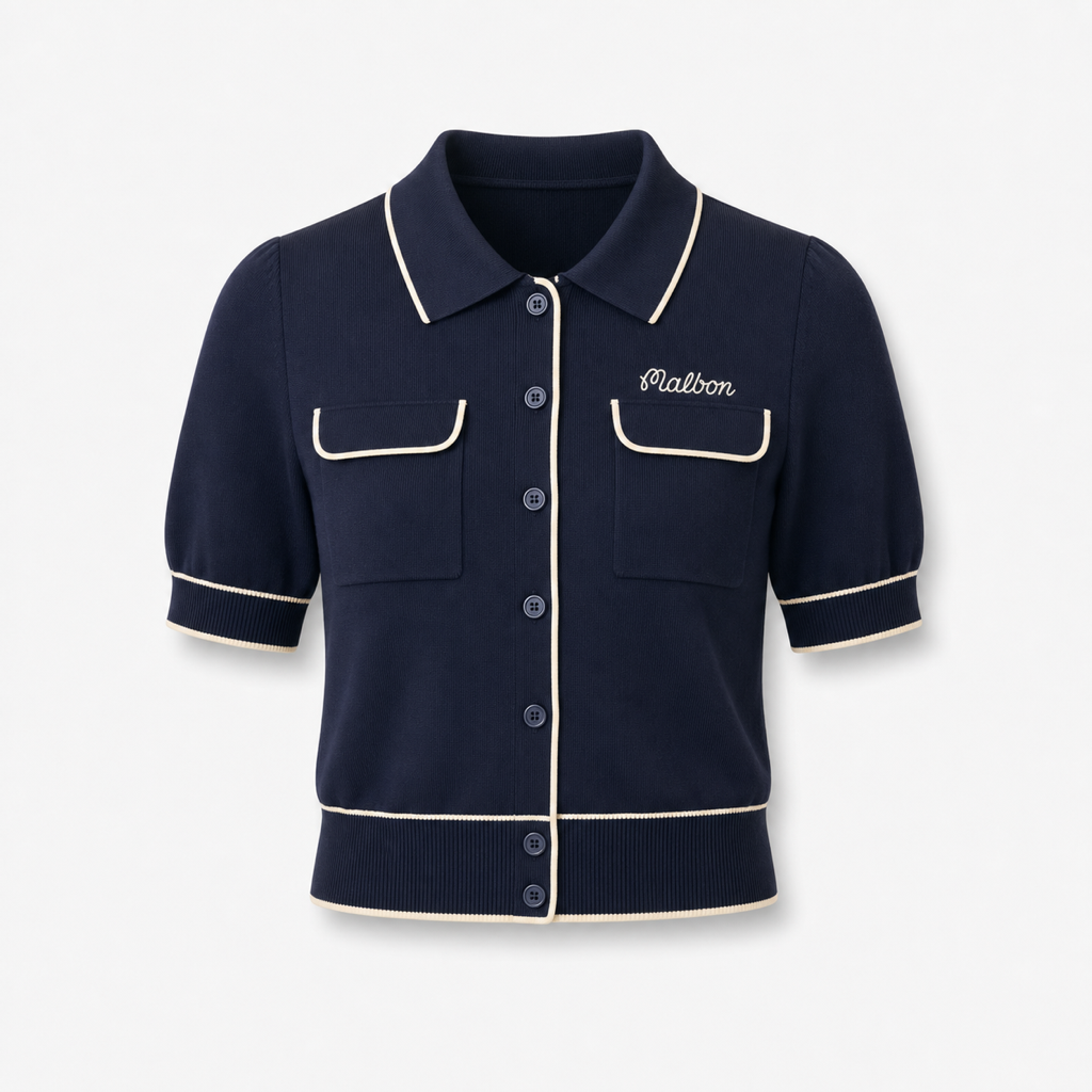 Malbon Jacqueline Polo Midnight front view
