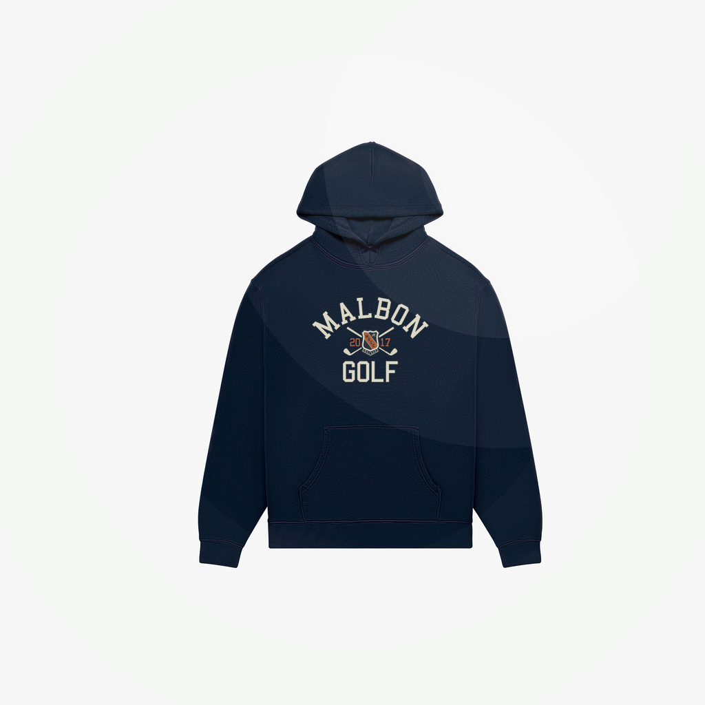 Malbon Malbon Fesque Crest Hoodie navy model image 1