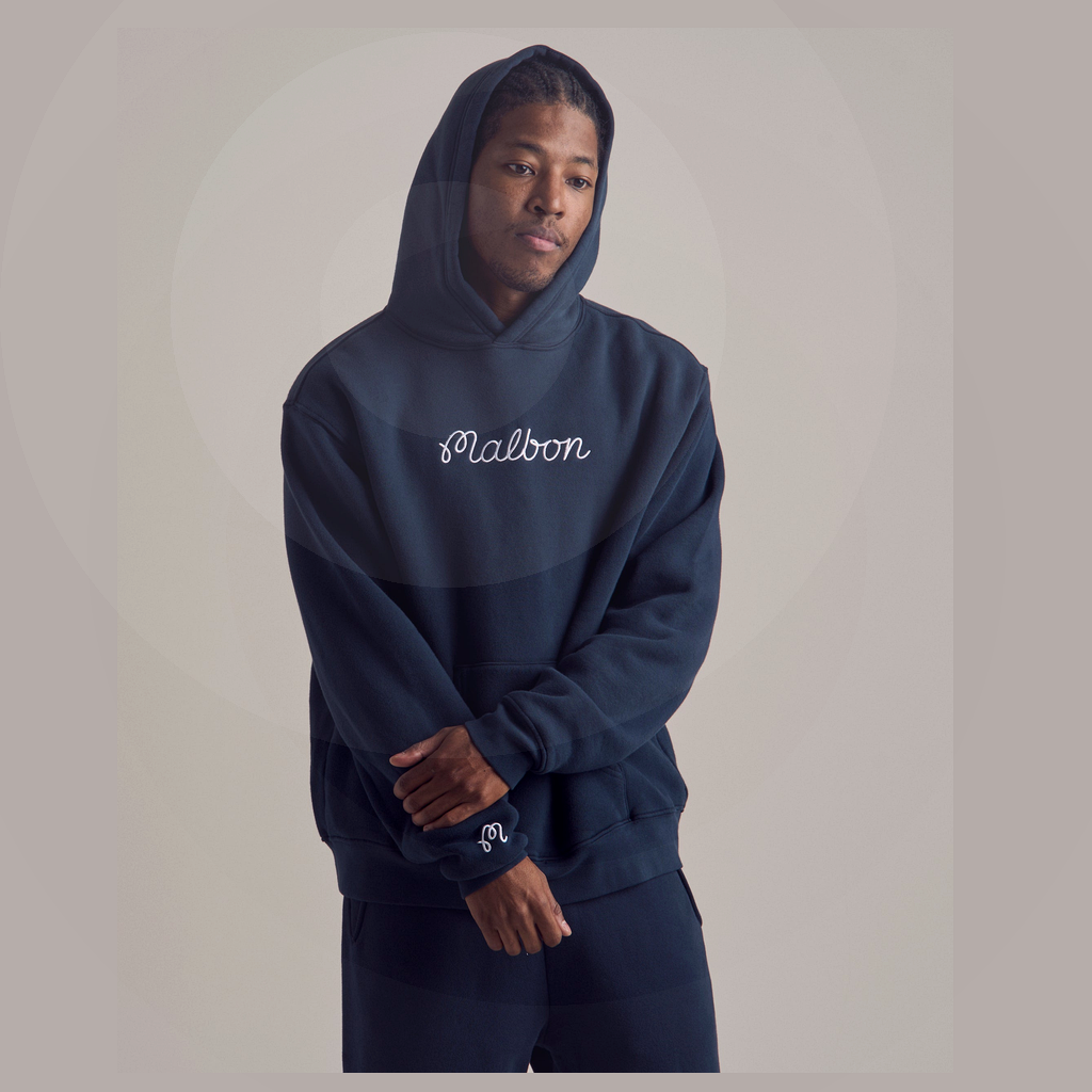 Malbon Malbon Fesque Hoodie navy model image 12