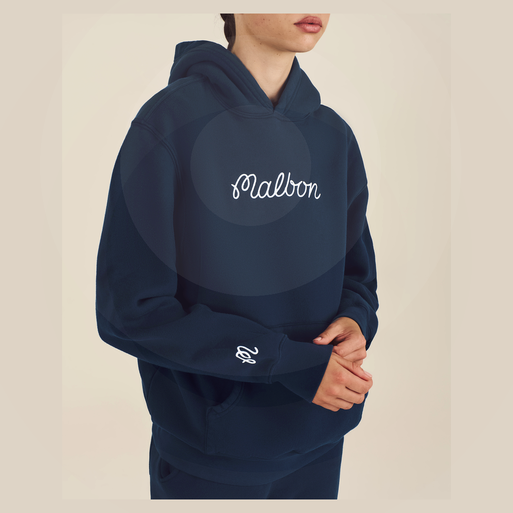Malbon Malbon Fesque Hoodie navy model image 14