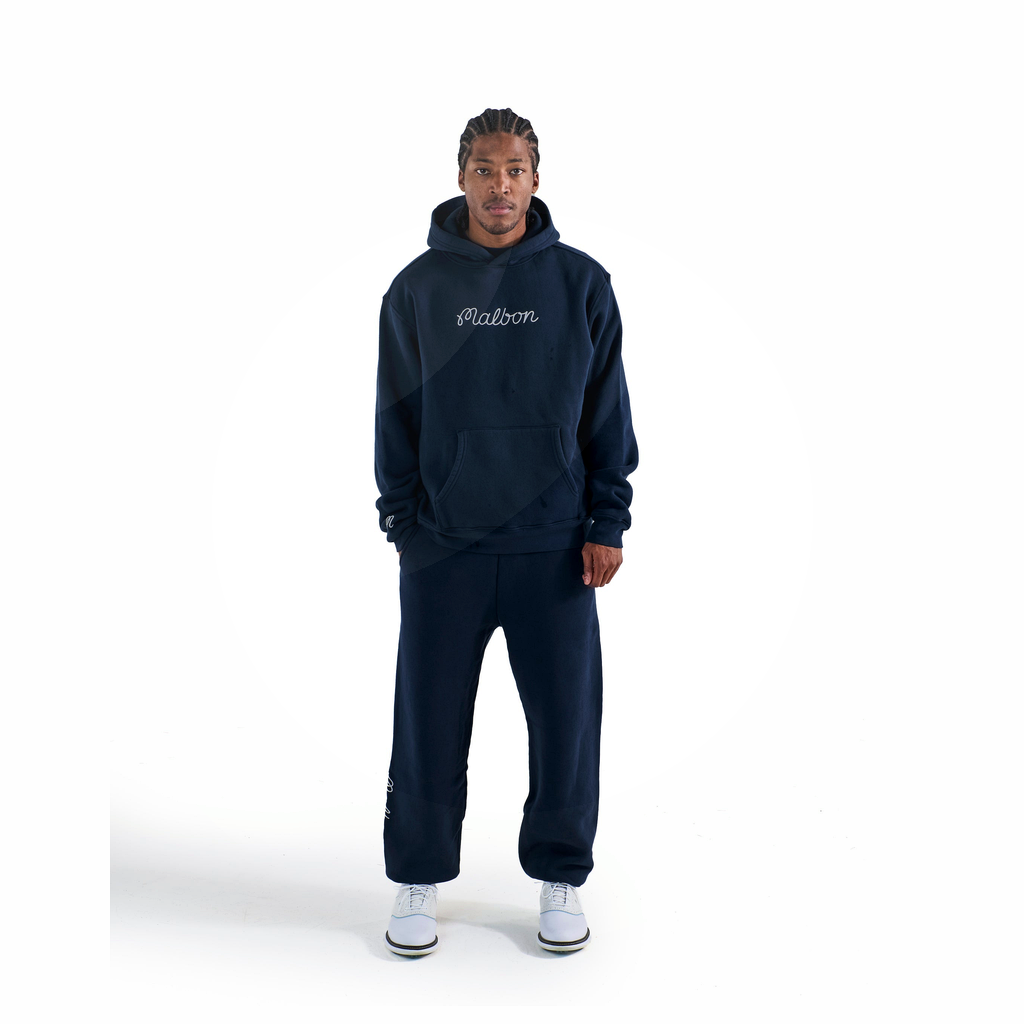 Malbon Malbon Fesque Hoodie navy model image 15