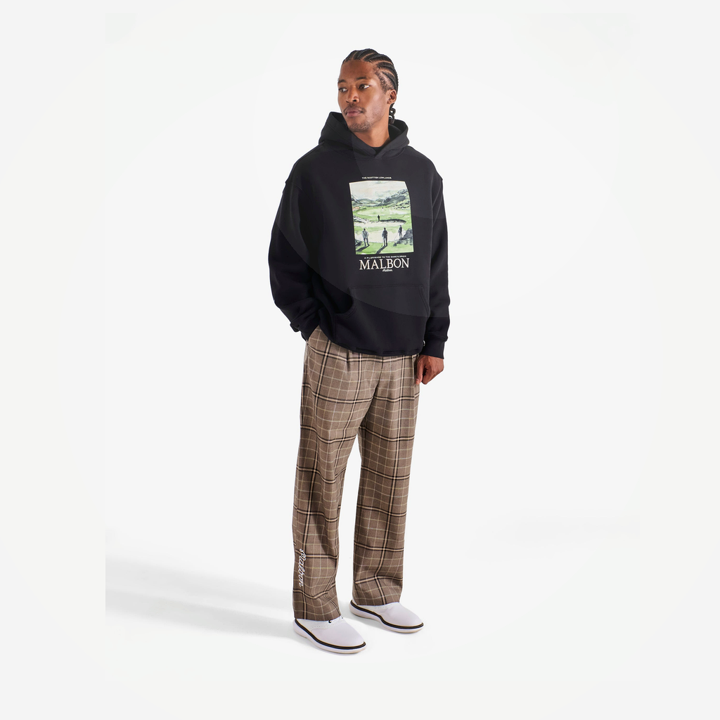 Malbon Malbon Fesque Lowlands Hoodie black model image 3