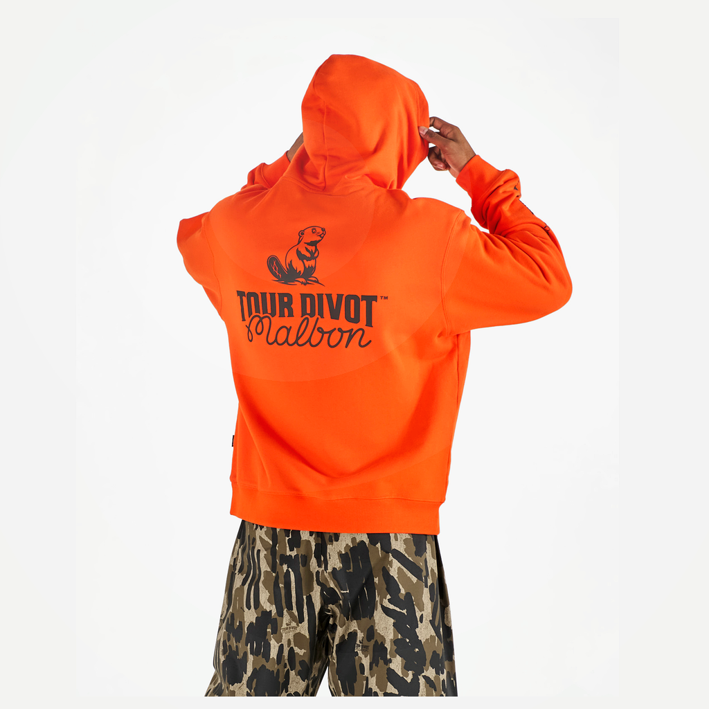 Malbon Malbon Fesque Tour Divot Camo Hoodie orange model image 2