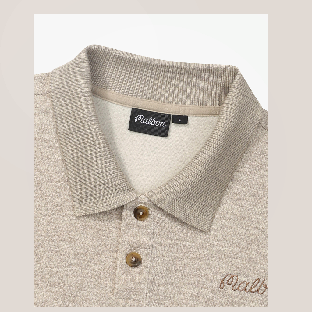 Malbon Malbon Studio Seoul Polo Sweatshirt beige model image 5