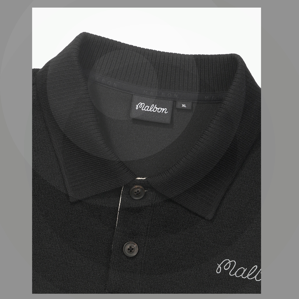 Malbon Malbon Studio Seoul Polo Sweatshirt black model image 8