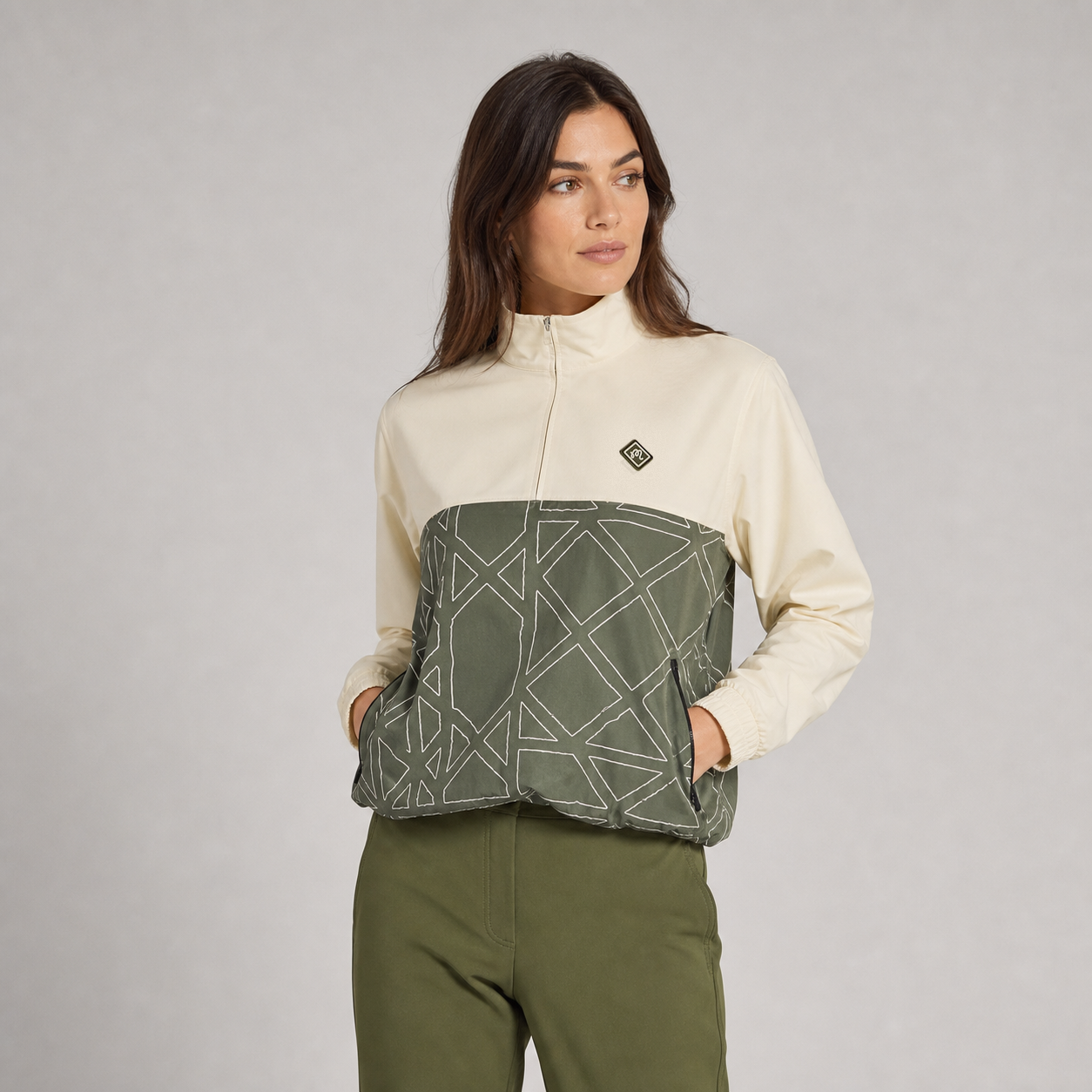 Malbon Rosa Pullover Olivine alternate front view