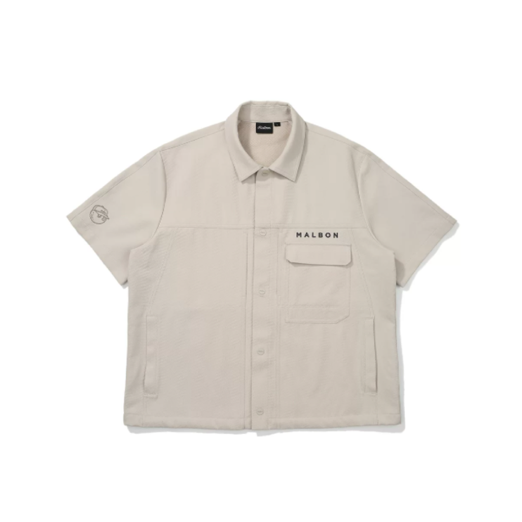 Malbon Short Sleeve Polo Shirt Beige product view