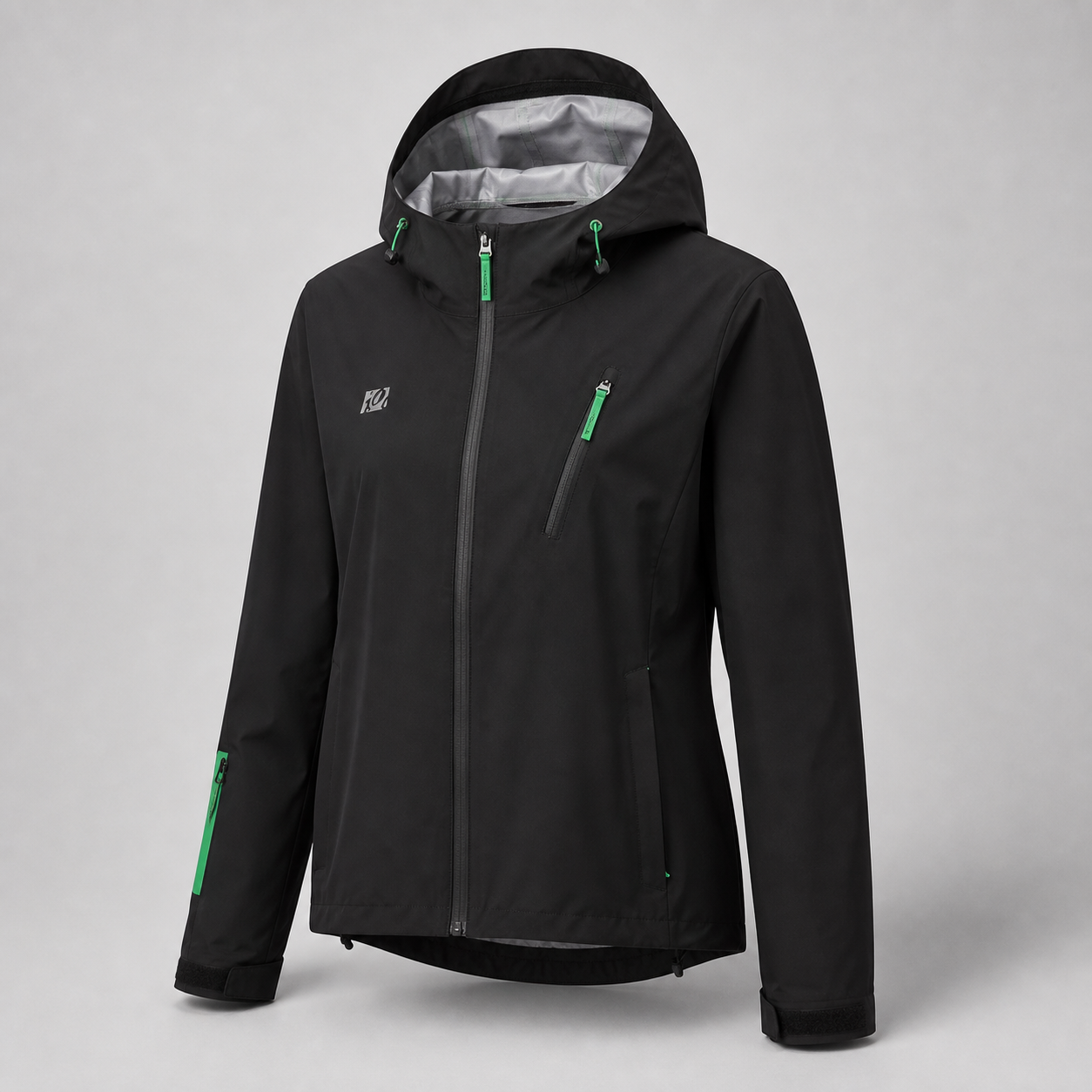Malbon Studio Seoul 3-Layer Tech Women's Jacket Black model wearing golf apparel