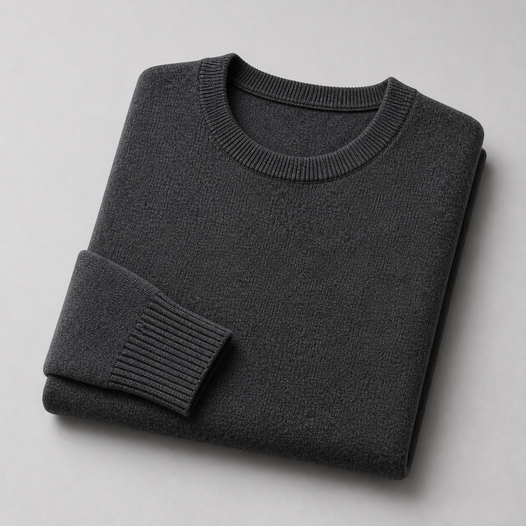 Malbon Studio Seoul Buckets Polo Sweater Black model wearing golf apparel