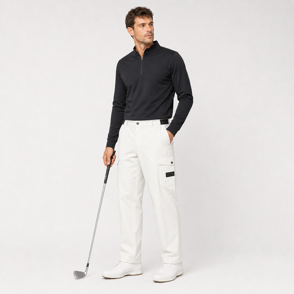 Malbon Studio Seoul Cargo Pant White model wearing view