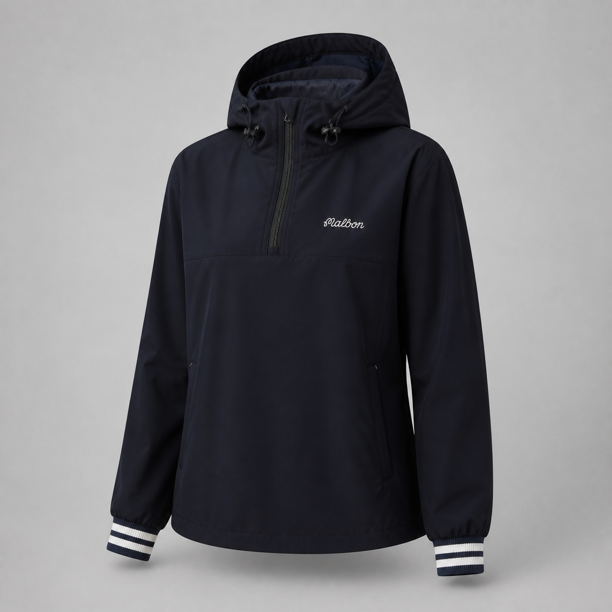 Malbon Studio Seoul Woven Anorak Navy model wearing golf apparel