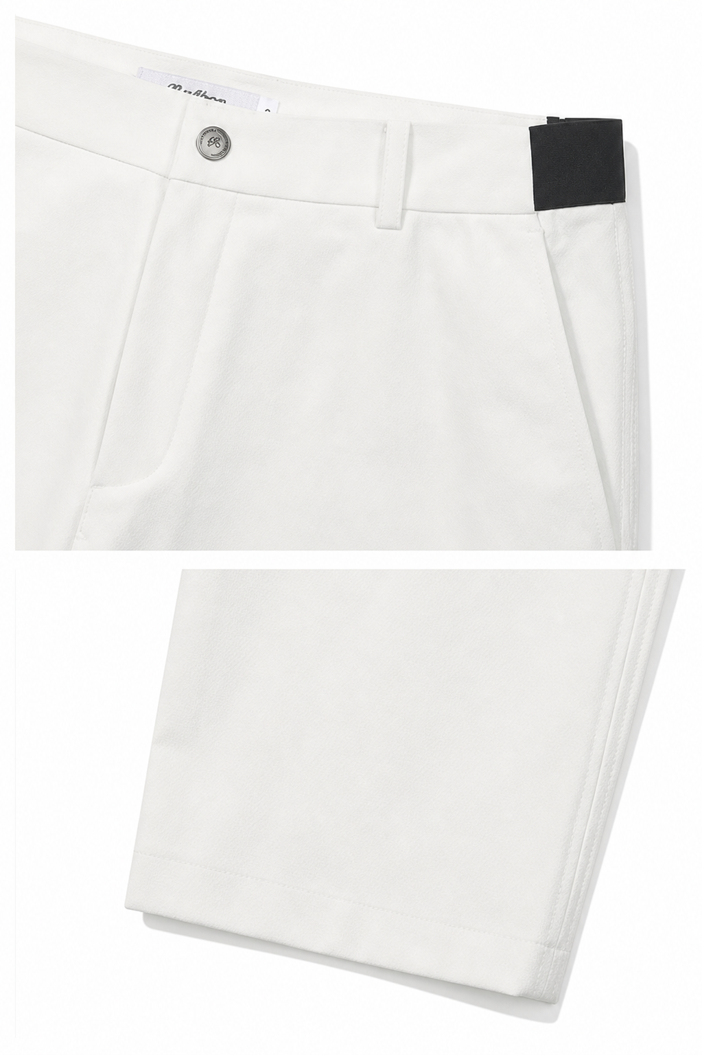 Malbon Studio Seoul Cargo Pant white waistband and hem detail